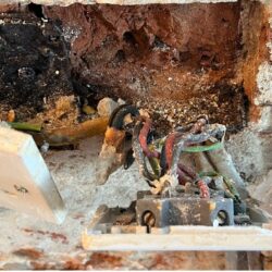 Socket damaged by damp