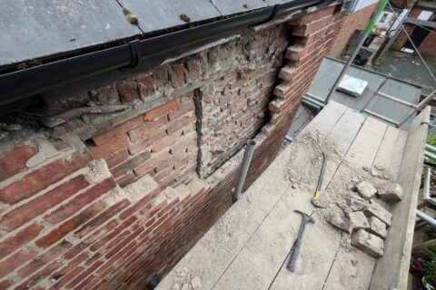 Corroded wall ties in a Newcastle upon Tyne property