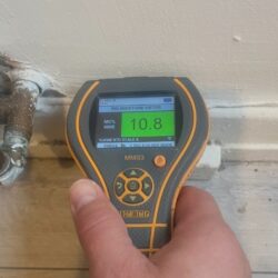 Damp Survey showing no damp on the walls